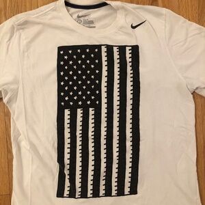NIKE USA Soccer Team Shirt Men’s XL American Flag Slim Fit 100% Cotton